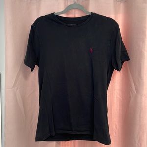 AllSaints Men's Medium Regular Fit Crew Neck Short Sleeve T-shirt Tee Black